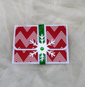 Red, Green,, and White Gift Card Holder