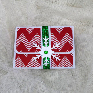 Red, Green,, and White Gift Card Holder